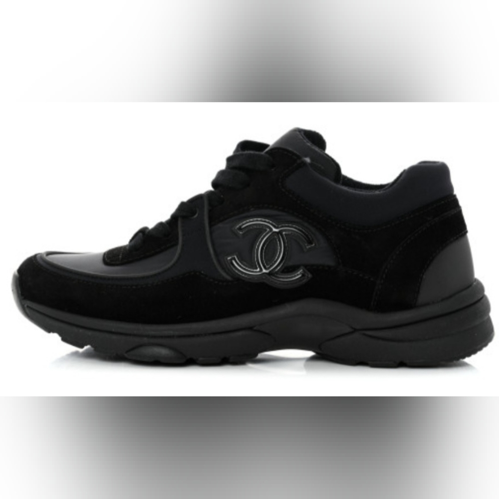 Authentic Chanel Suede Sneakers